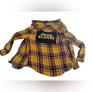Maurice’s yellow plaid Lonely Blonde flannel m